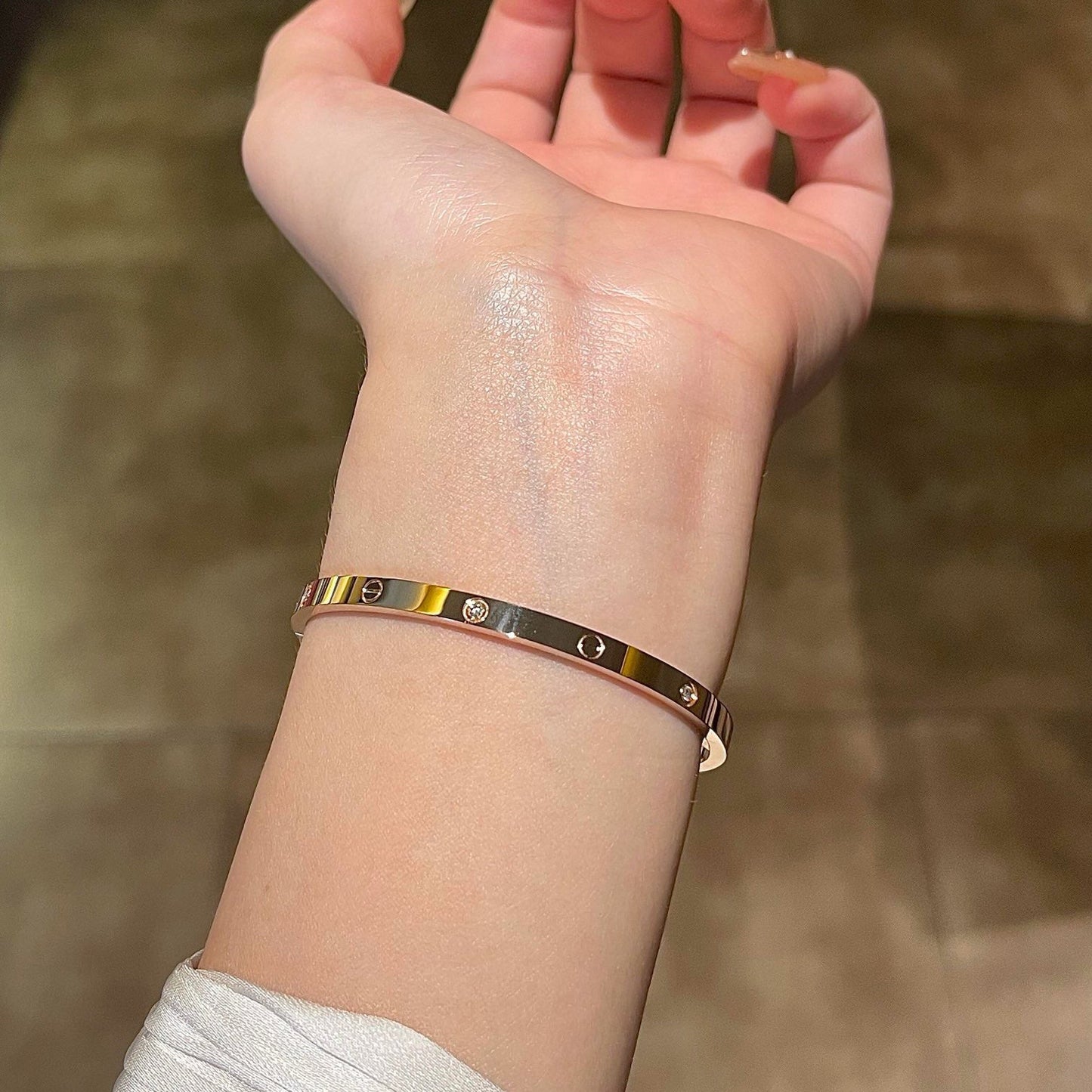 [Stars Jewelry]LOVE BRACELET 3.65MM 6 DIAMONDS