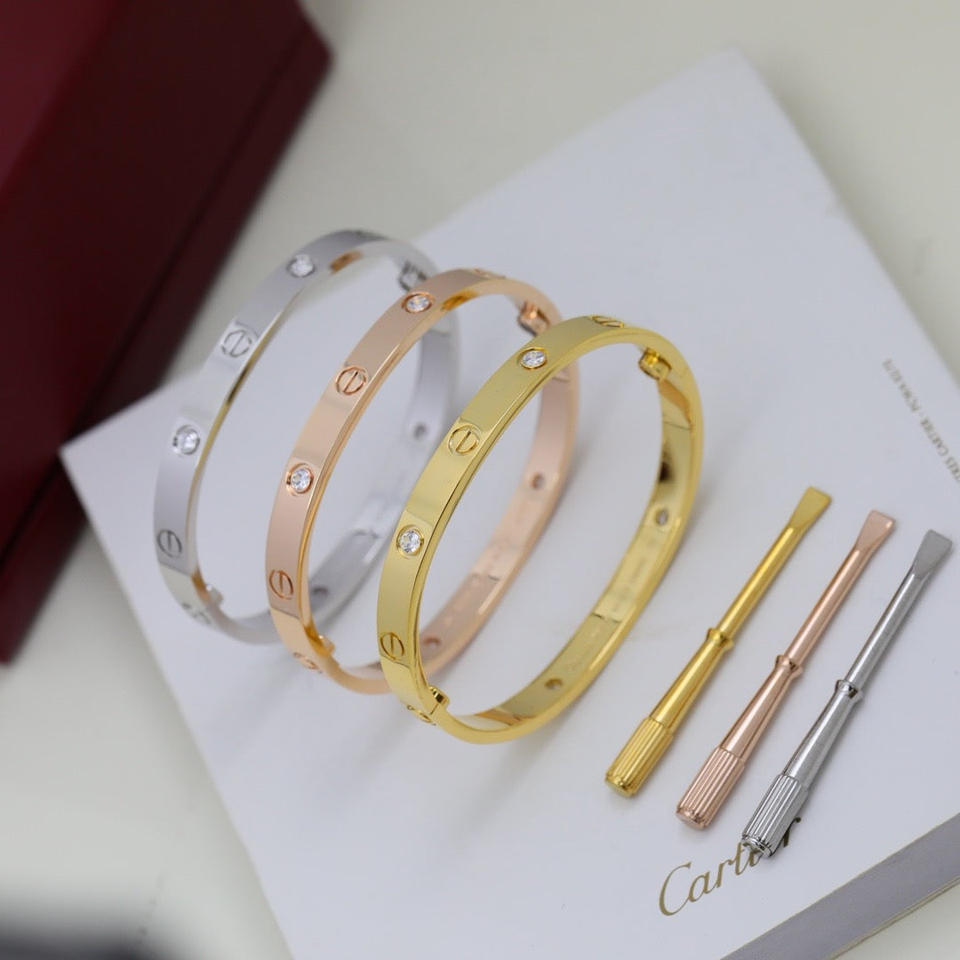 [Stars Jewelry]LOVE BRACELET 6.1MM 4 DIAMONDS