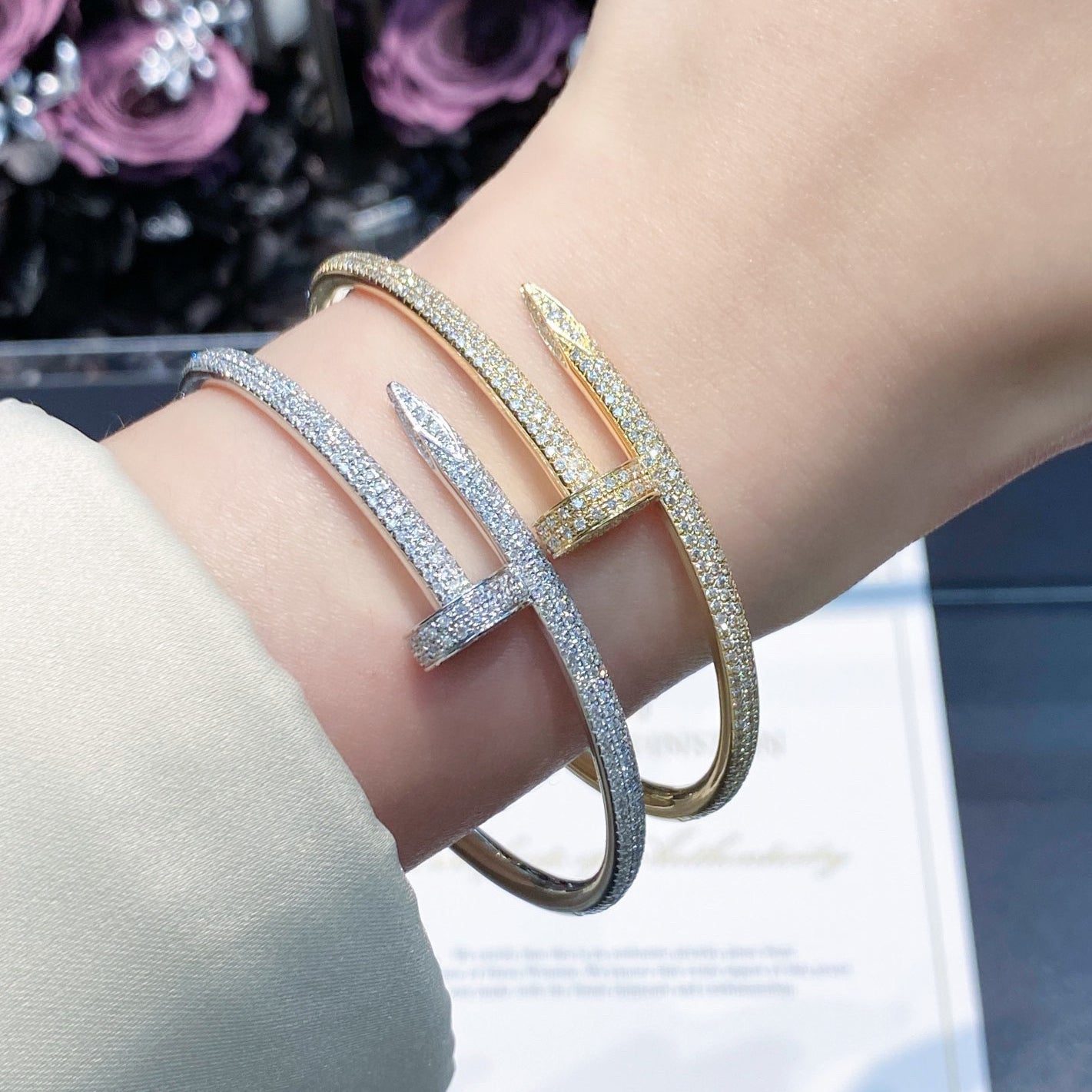 [Stars Jewelry]JUSTE BRACELET 3.5MM ALL DIAMONDS