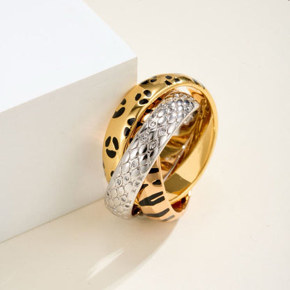 [Stars Jewelry]TRINITY  RING LEOPARD PRINT