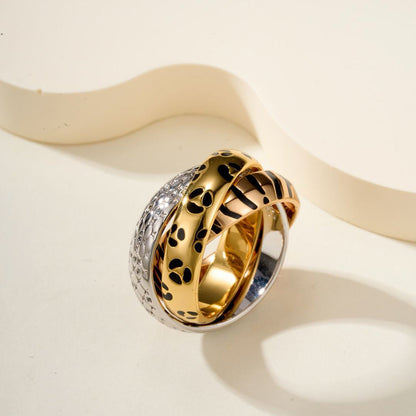 [Stars Jewelry]TRINITY  RING LEOPARD PRINT