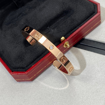 [Stars Jewelry]LOVE BRACELET 6.1MM 1 DIAMOND OPEN CUFF