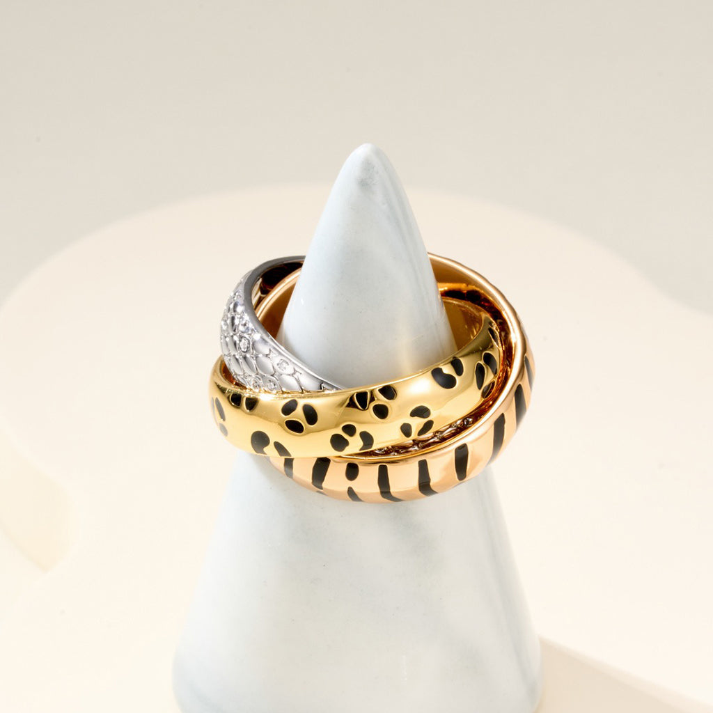[Stars Jewelry]TRINITY  RING LEOPARD PRINT