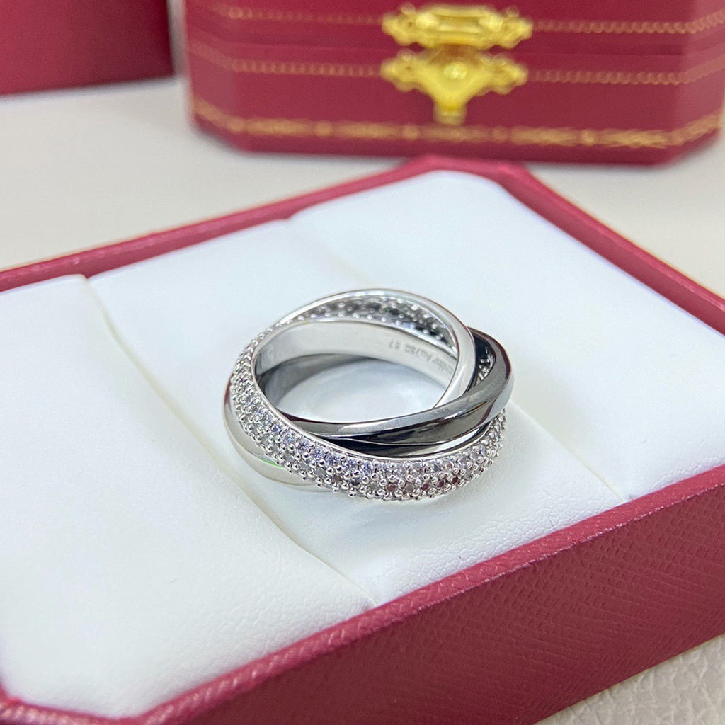 [Stars Jewelry]TRINITY 3.2MM RING BLACK CERAMIC
