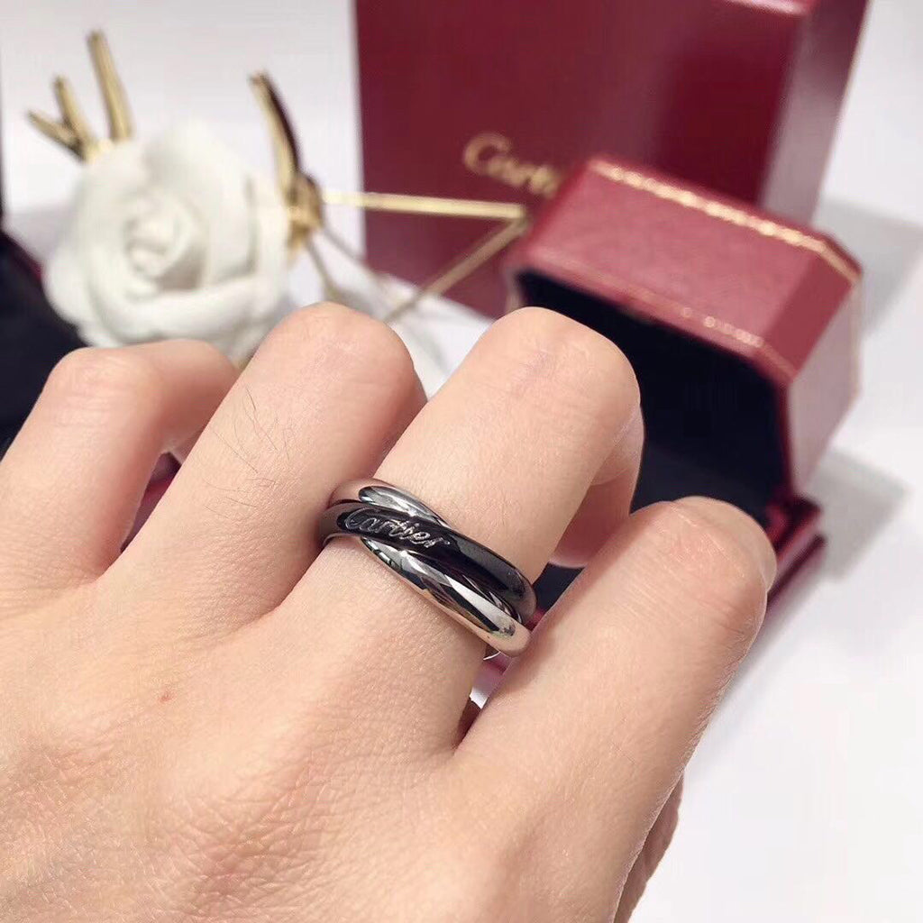[Stars Jewelry]TRINITY 3.2MM RING BLACK CERAMIC
