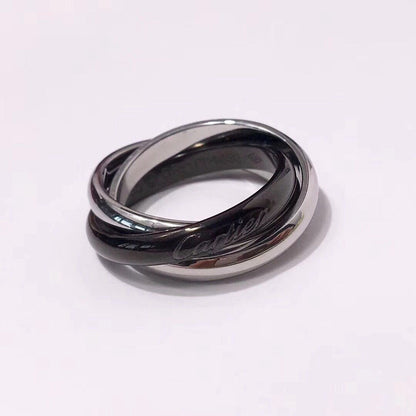 [Stars Jewelry]TRINITY 3.2MM RING BLACK CERAMIC