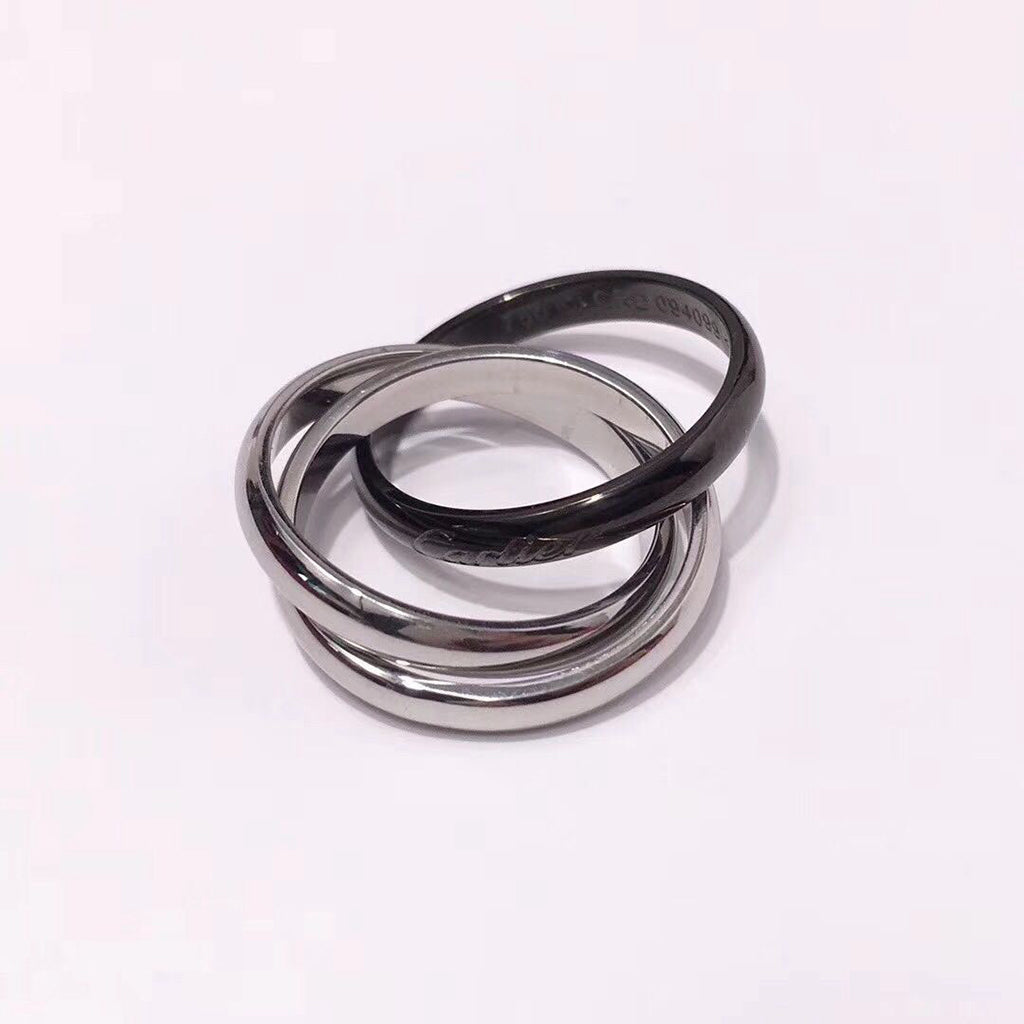 [Stars Jewelry]TRINITY 3.2MM RING BLACK CERAMIC