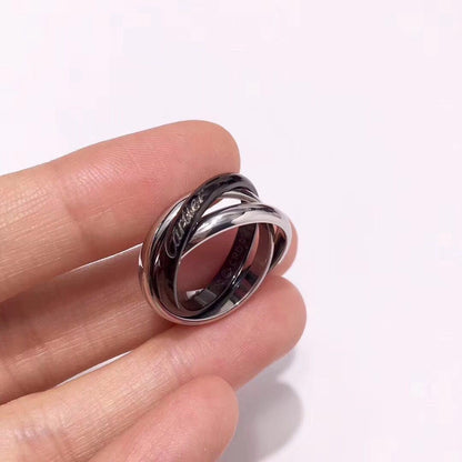 [Stars Jewelry]TRINITY 3.2MM RING BLACK CERAMIC