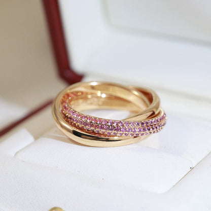 [Stars Jewelry]TRINITY 3.2MM RING PINK DIAMOND