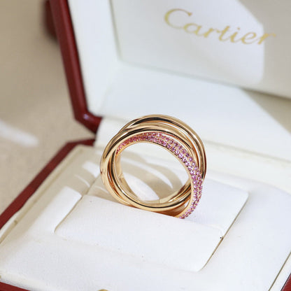 [Stars Jewelry]TRINITY 3.2MM RING PINK DIAMOND