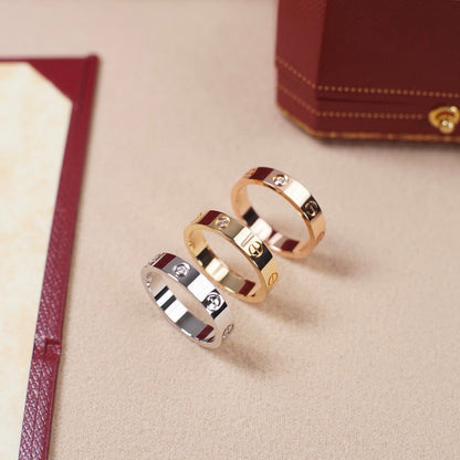 [Stars Jewelry]LOVE 4MM 1 DIAMOND RING