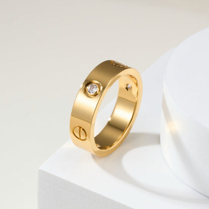 [Stars Jewelry]LOVE 4MM 1 DIAMOND RING