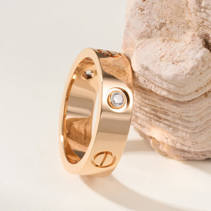 [Stars Jewelry]LOVE 4MM 1 DIAMOND RING