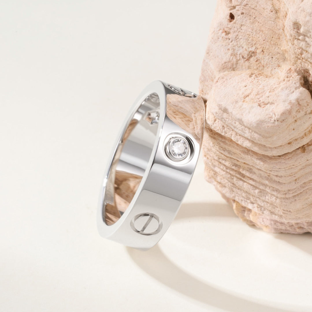 [Stars Jewelry]LOVE 4MM 1 DIAMOND RING