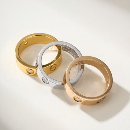 [Stars Jewelry]LOVE 4MM 1 DIAMOND RING