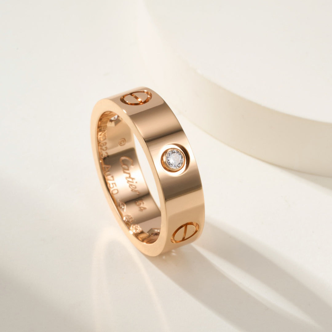 [Stars Jewelry]LOVE 4MM 1 DIAMOND RING