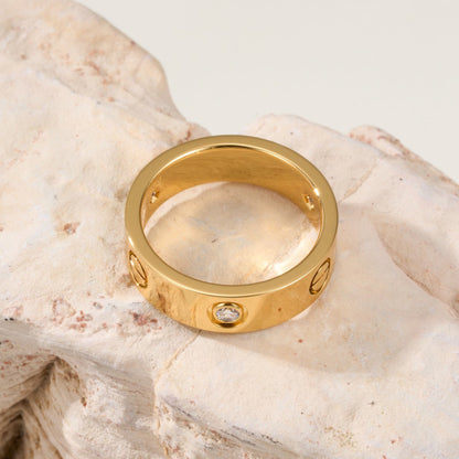 [Stars Jewelry]LOVE 4MM 1 DIAMOND RING