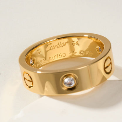[Stars Jewelry]LOVE 4MM 1 DIAMOND RING