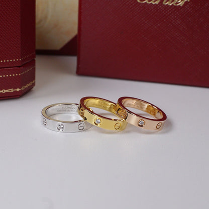 [Stars Jewelry]LOVE 4MM 1 DIAMOND RING