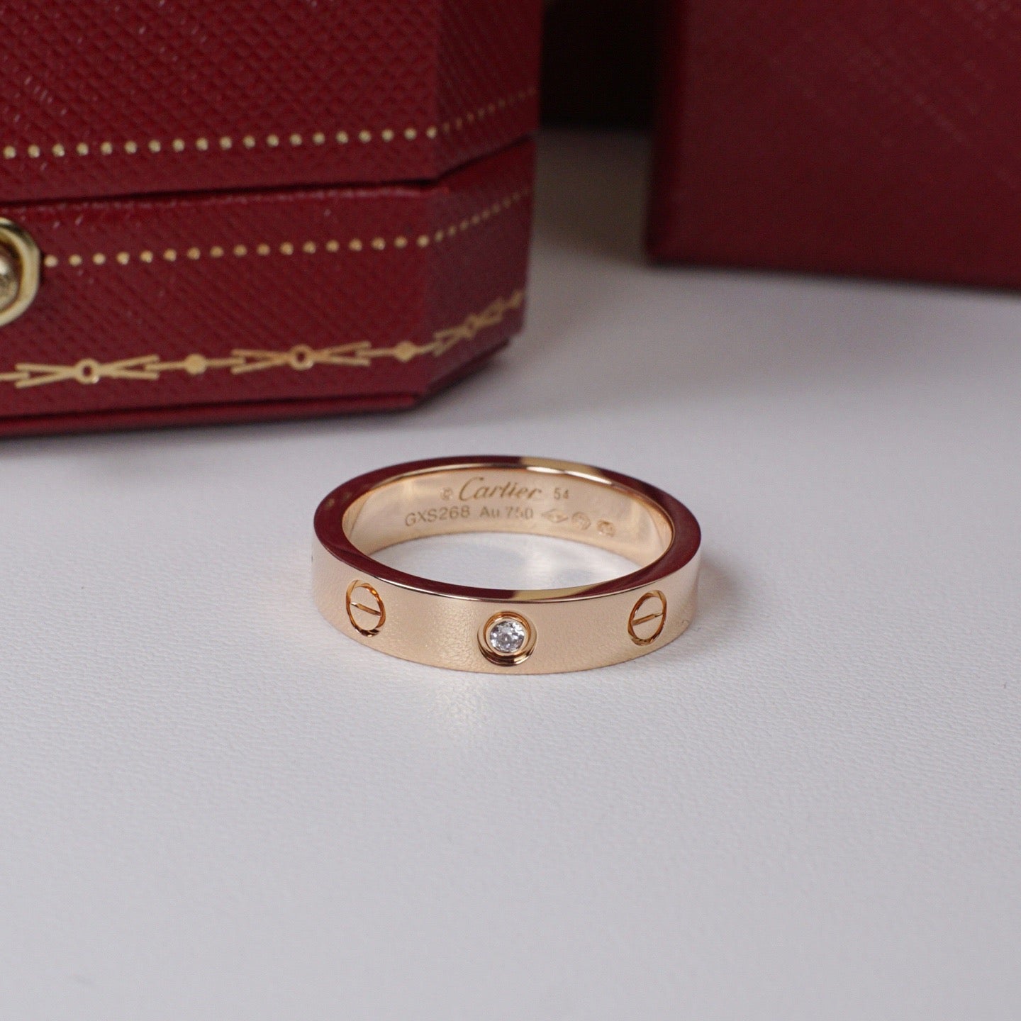 [Stars Jewelry]LOVE 4MM 1 DIAMOND RING
