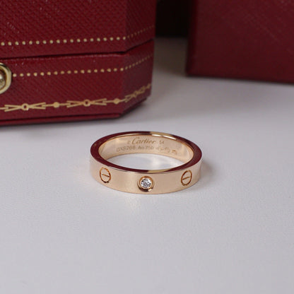 [Stars Jewelry]LOVE 4MM 1 DIAMOND RING