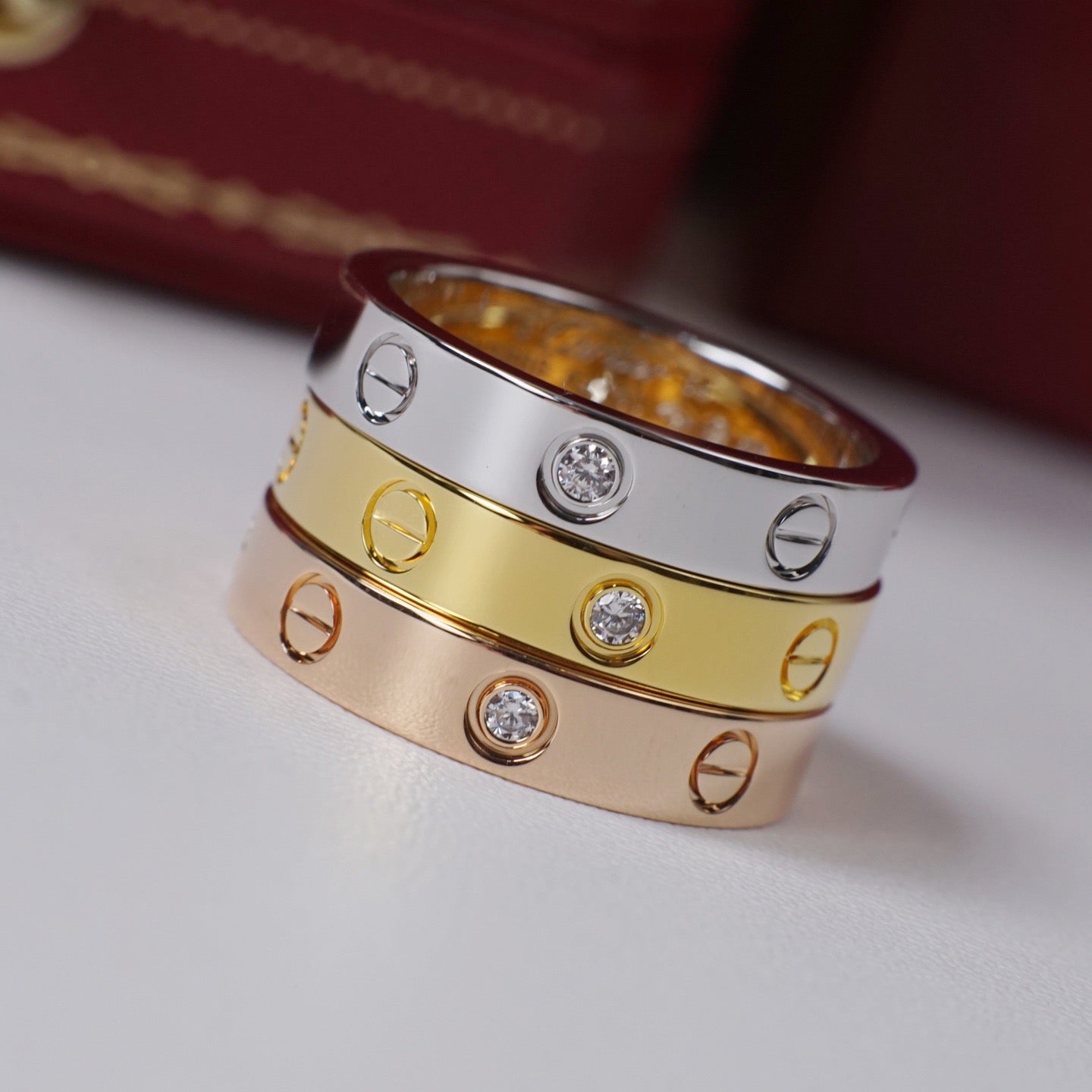 [Stars Jewelry]LOVE 4MM 1 DIAMOND RING