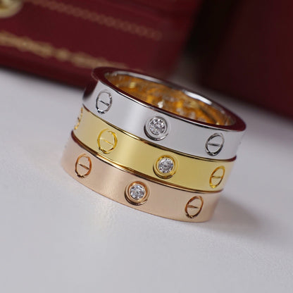 [Stars Jewelry]LOVE 4MM 1 DIAMOND RING