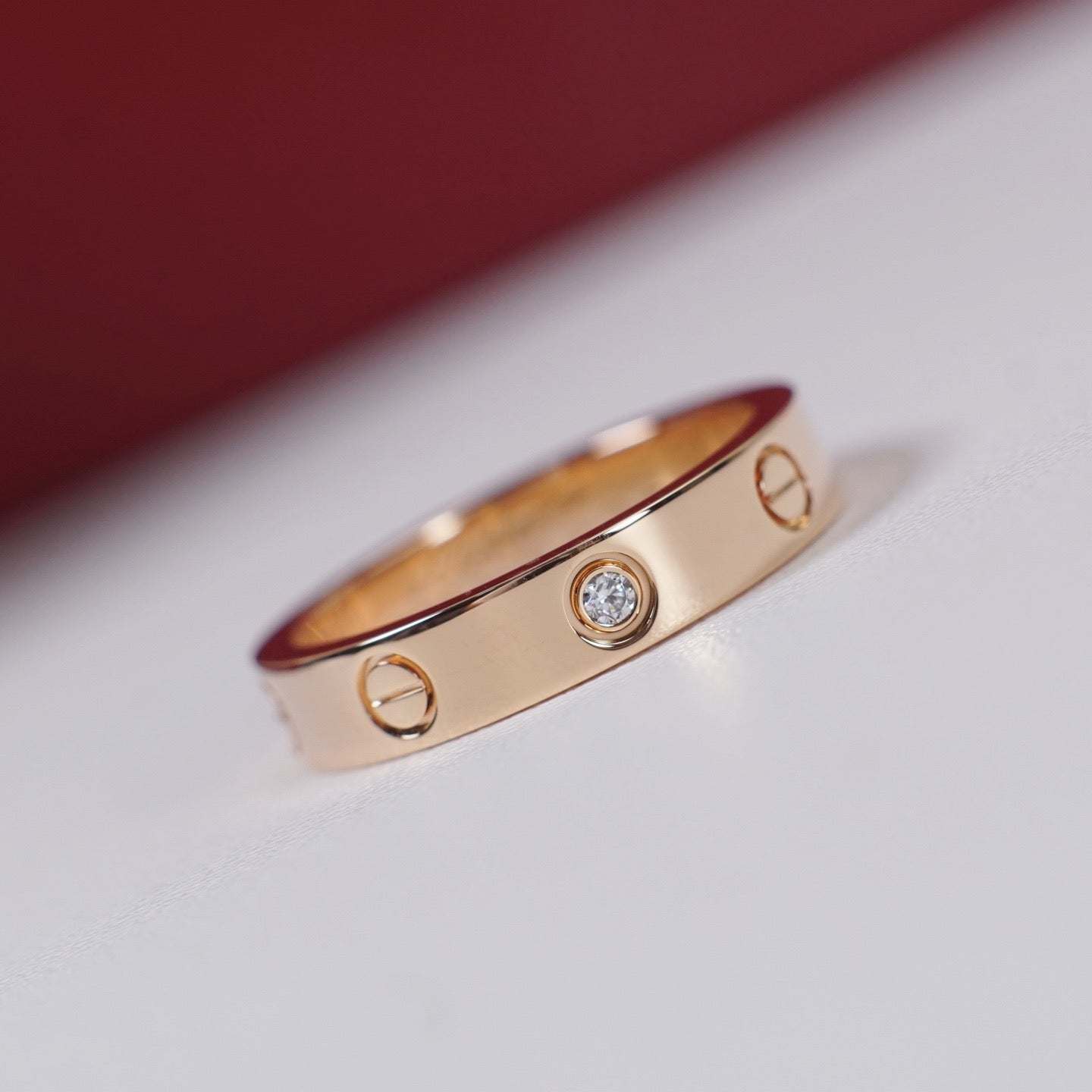 [Stars Jewelry]LOVE 4MM 1 DIAMOND RING
