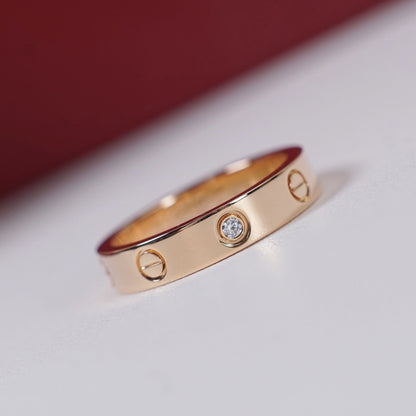 [Stars Jewelry]LOVE 4MM 1 DIAMOND RING