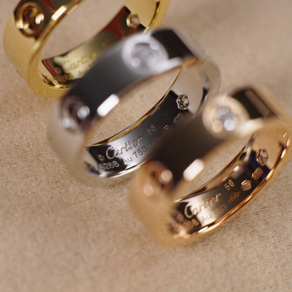[Stars Jewelry]LOVE 5.5MM 3 DIAMOND RING