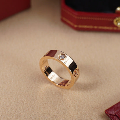 [Stars Jewelry]LOVE 5.5MM 3 DIAMOND RING