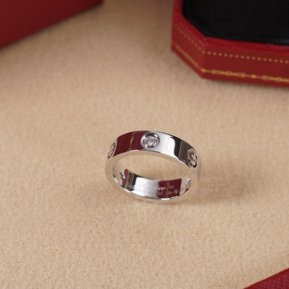 [Stars Jewelry]LOVE 5.5MM 3 DIAMOND RING