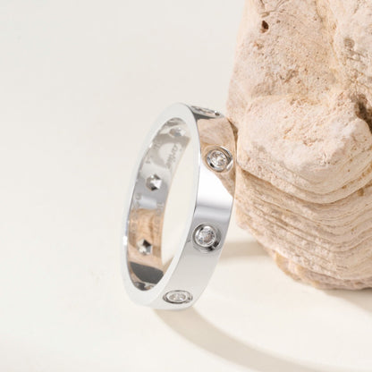 [Stars Jewelry]LOVE 4MM 8 DIAMOND RING