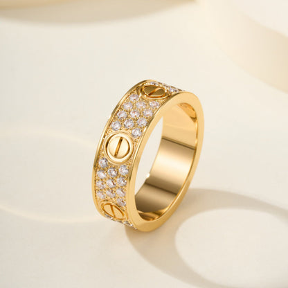 [Stars Jewelry]LOVE RING 5.5MM DIAMONDS PAVED