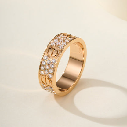 [Stars Jewelry]LOVE RING 5.5MM DIAMONDS PAVED
