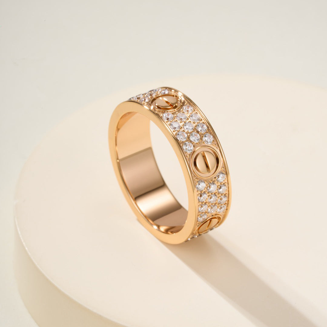 [Stars Jewelry]LOVE RING 5.5MM DIAMONDS PAVED