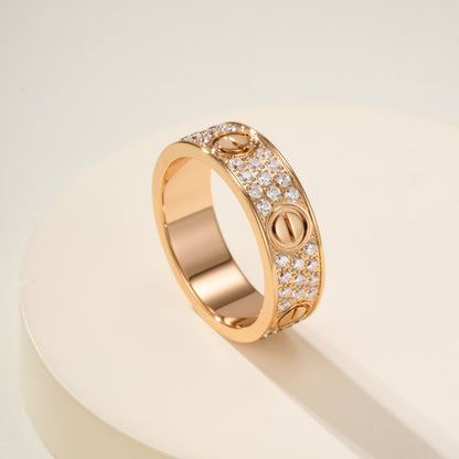 [Stars Jewelry]LOVE RING 5.5MM DIAMONDS PAVED