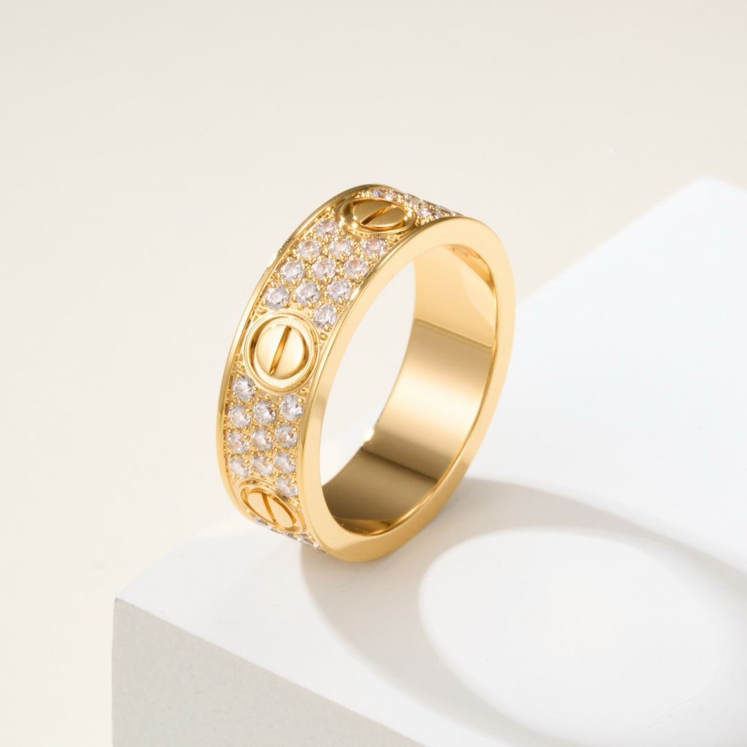 [Stars Jewelry]LOVE RING 5.5MM DIAMONDS PAVED
