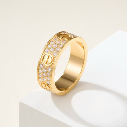 [Stars Jewelry]LOVE RING 5.5MM DIAMONDS PAVED