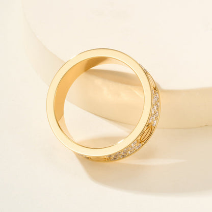 [Stars Jewelry]LOVE RING 5.5MM DIAMONDS PAVED