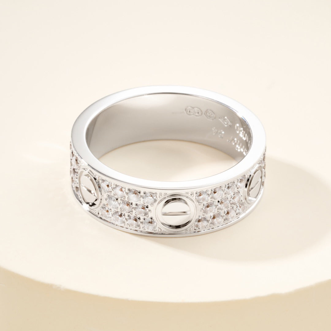 [Stars Jewelry]LOVE RING 5.5MM DIAMONDS PAVED
