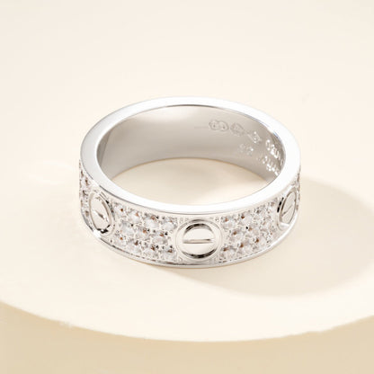 [Stars Jewelry]LOVE RING 5.5MM DIAMONDS PAVED