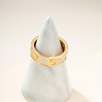 [Stars Jewelry]LOVE RING 5.5MM DIAMONDS PAVED