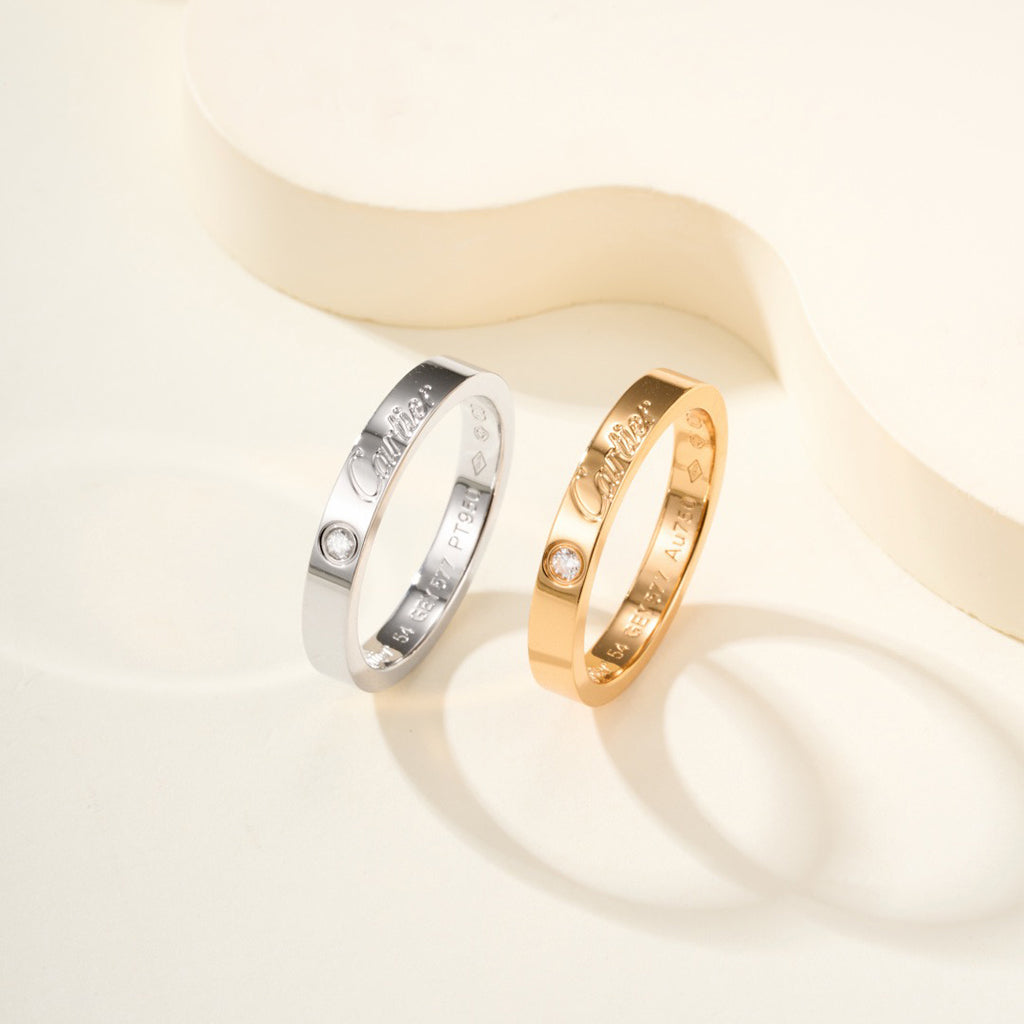 [Stars Jewelry]LOVE RING 4MM 1 DIAMOND
