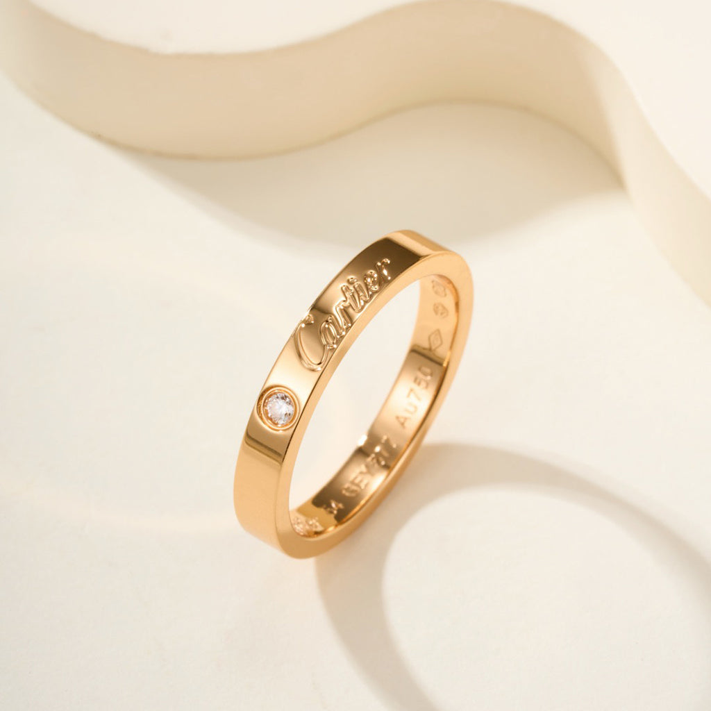 [Stars Jewelry]LOVE RING 4MM 1 DIAMOND