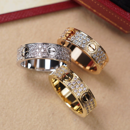 [Stars Jewelry]LOVE RING 5.5MM DIAMONDS PAVED