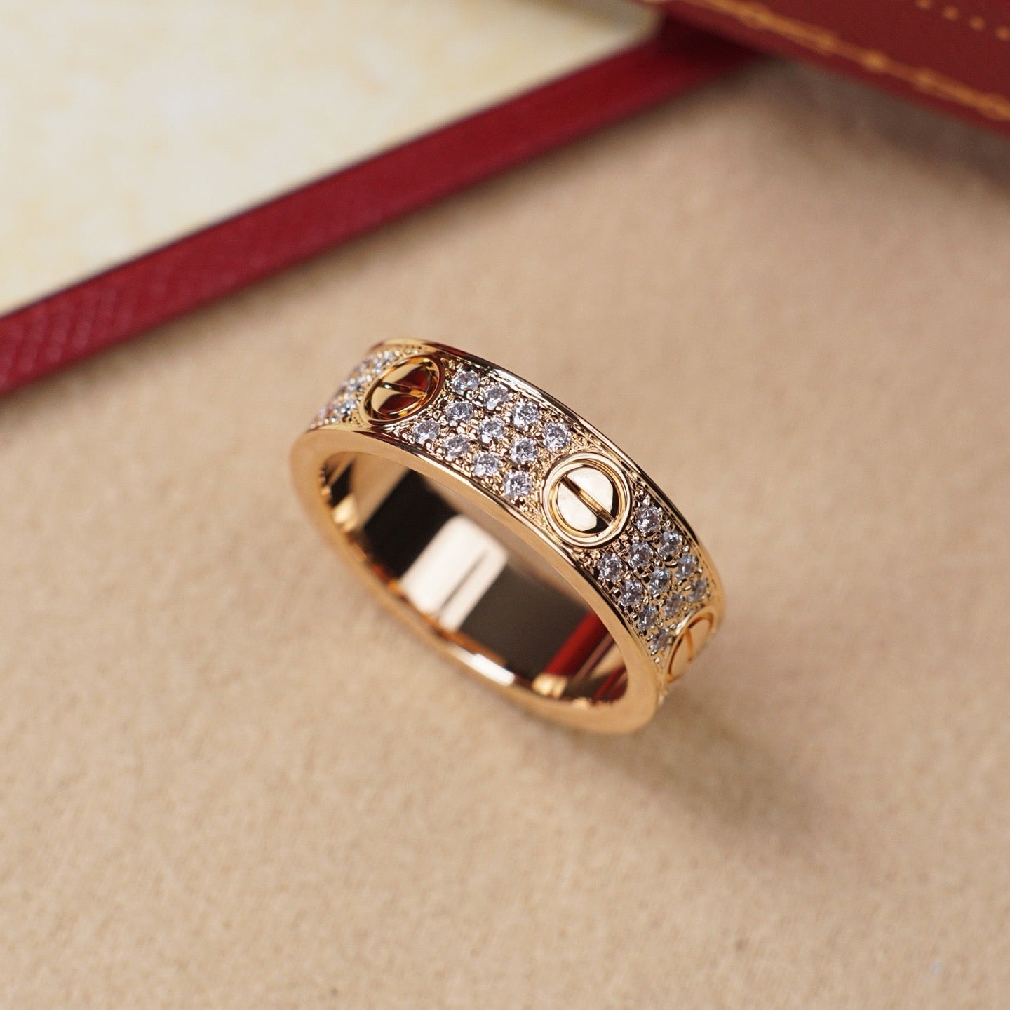 [Stars Jewelry]LOVE RING 5.5MM DIAMONDS PAVED