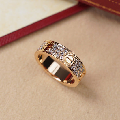 [Stars Jewelry]LOVE RING 5.5MM DIAMONDS PAVED
