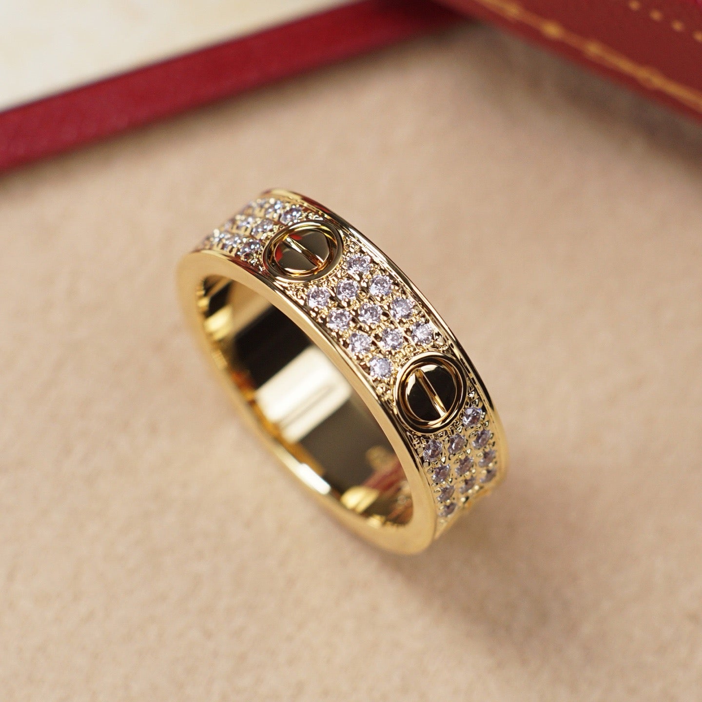 [Stars Jewelry]LOVE RING 5.5MM DIAMONDS PAVED