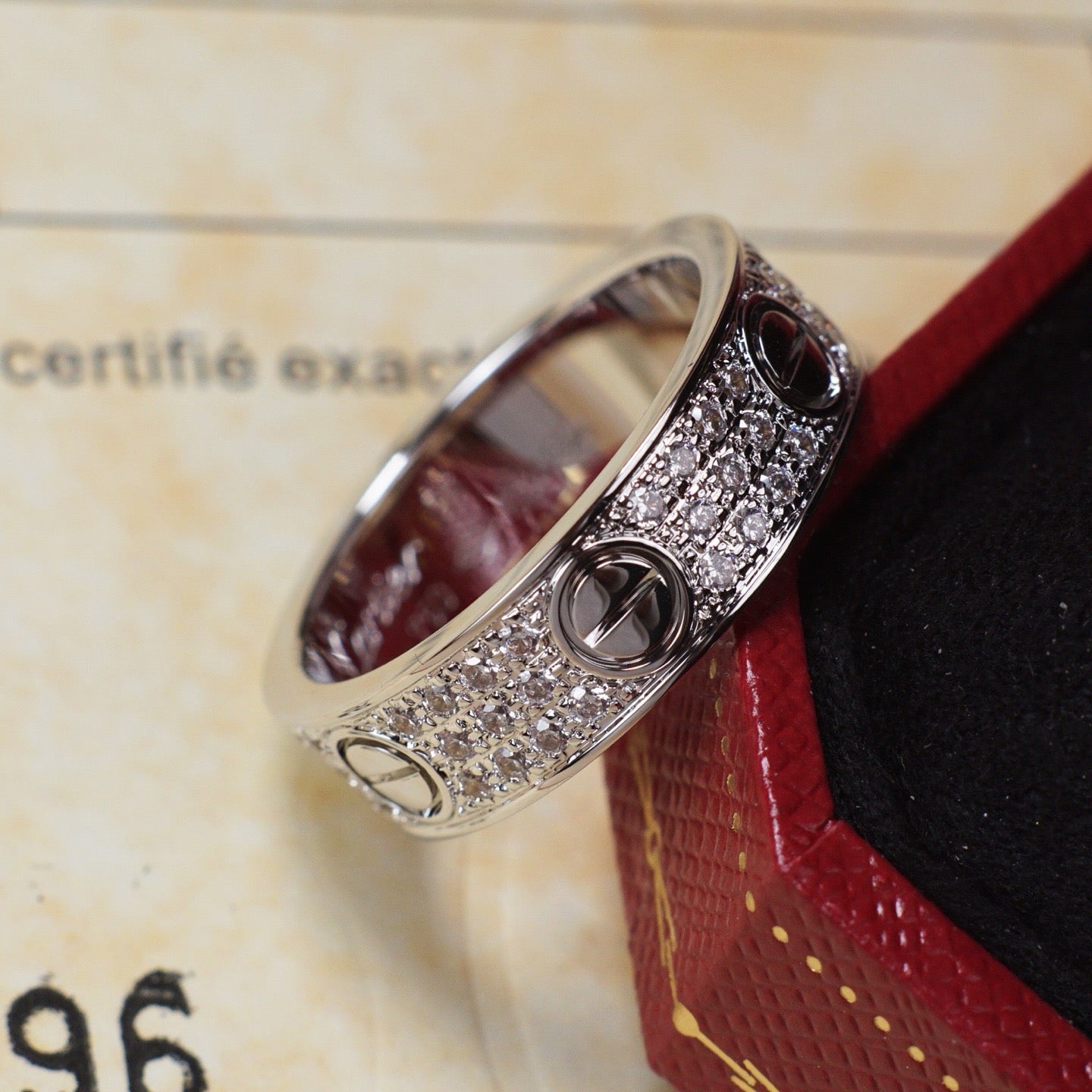 [Stars Jewelry]LOVE RING 5.5MM DIAMONDS PAVED